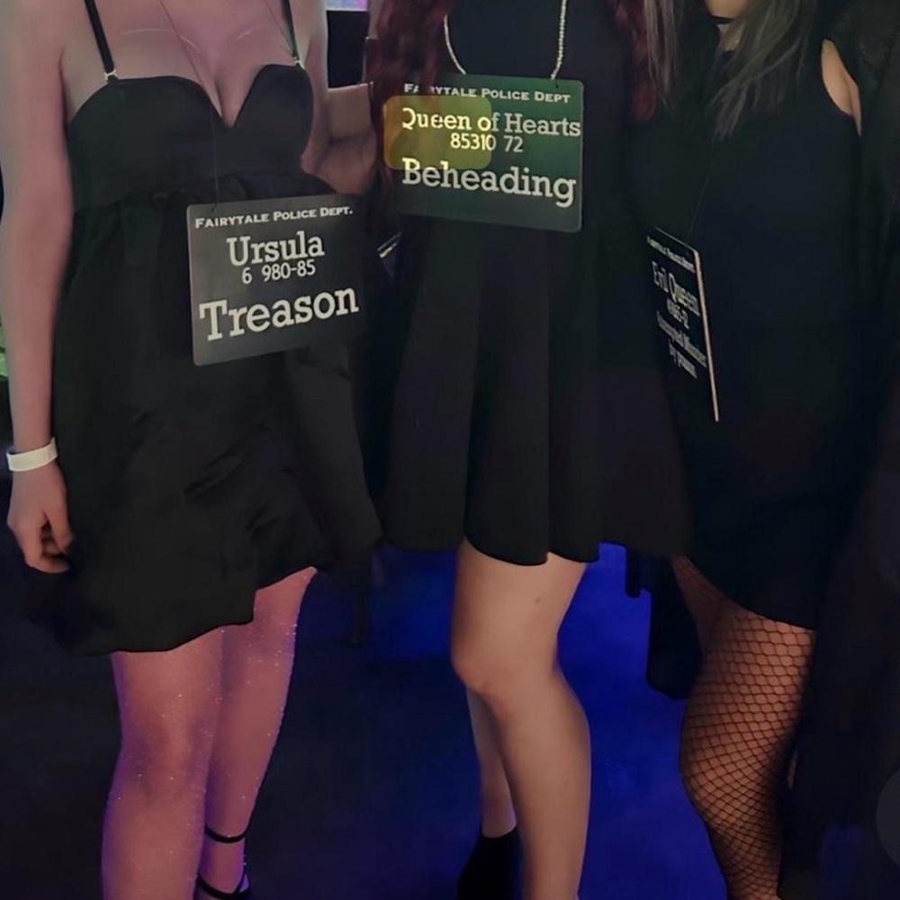 Costume Signs for Halloween for evil characters what they are convicted of.
